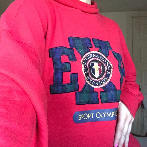 Red vintage express turtle neck - Picture 4 of 4